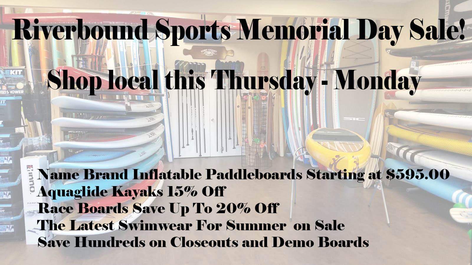 Riverbound Sports Memorial Day Sale Riverbound Sports