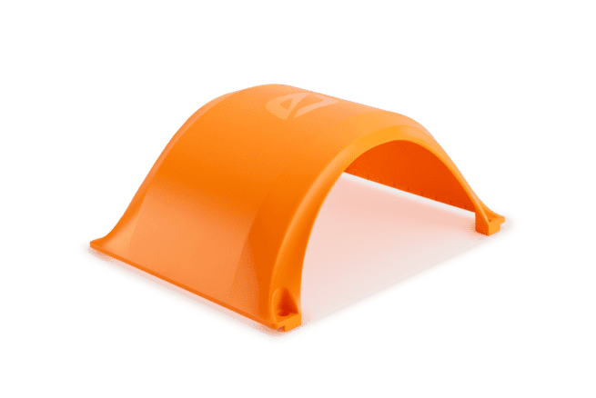 Future Motion OneWheel XR Fender in fluorescent orange.