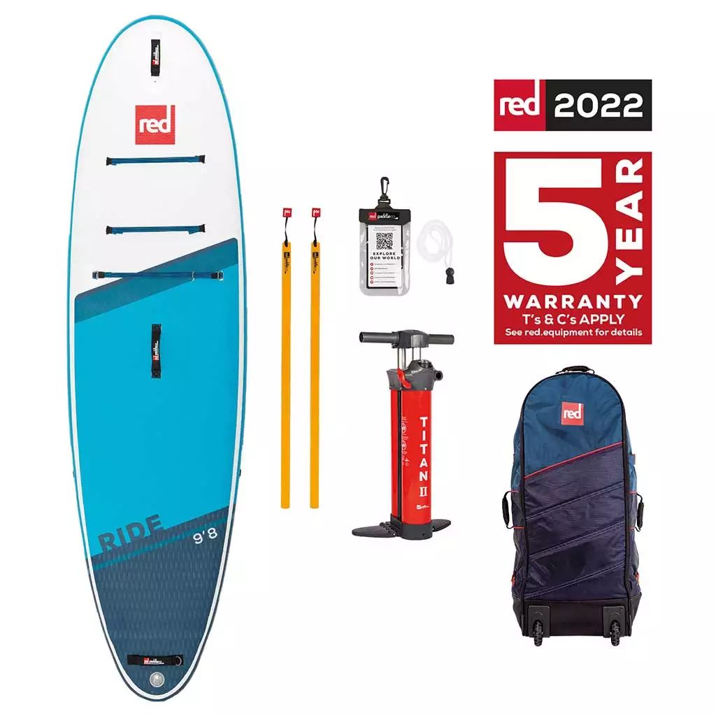 Red Paddle Board 9'8″ Ride Inflatable SUP