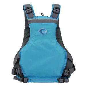 MTI Destiny women' PFD in Tropical Blue back view..