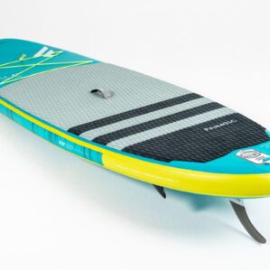 Fanatic SUP Fly Air Premium deck from the back of the board.