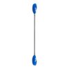 The Aquaglide 4 piece Aries kayak paddle with black aluminum shaft and blue reinforced glass blades