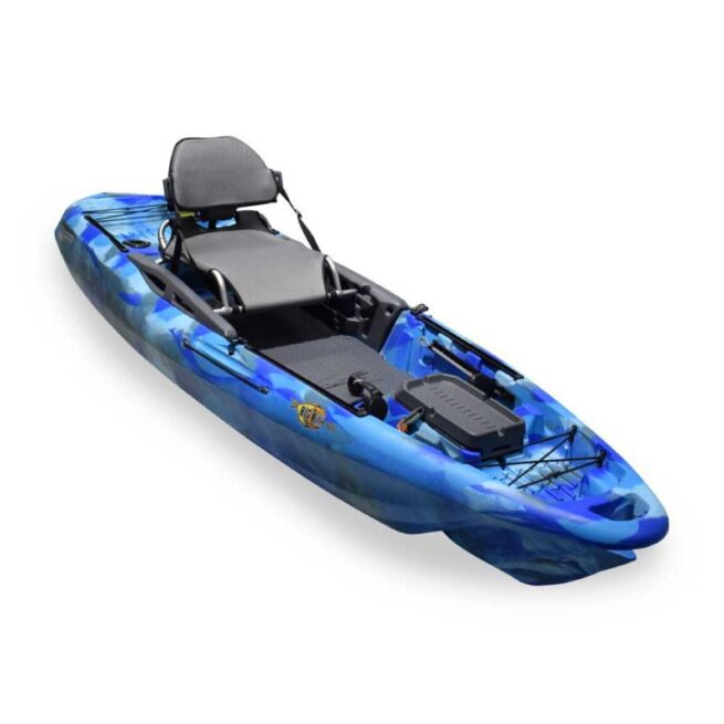 3 Waters kayaks Big Fish 105 Angler in Wave Camo.