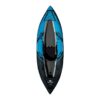 Aquaglide Chinook 90 inflatable kayak deck view in blue.