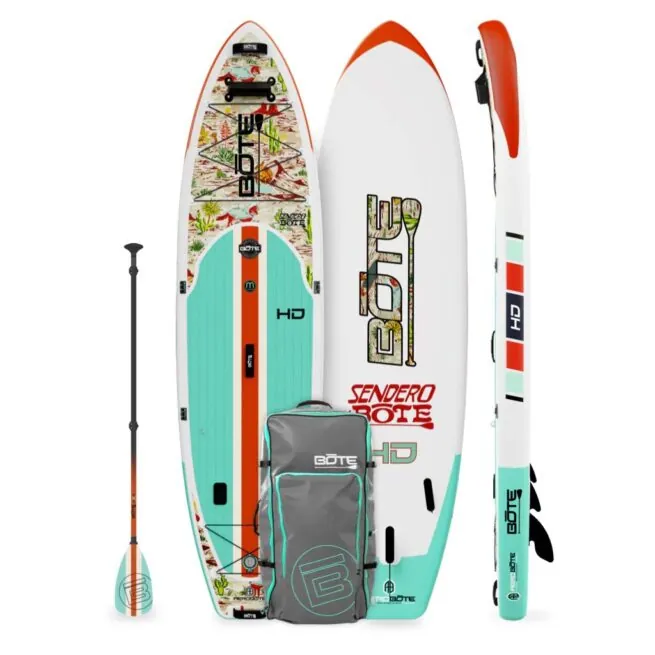 Bote Boards HD Native Sendero print paddleboard package. Available at Riverbound Sports in Tempe, Arizona.