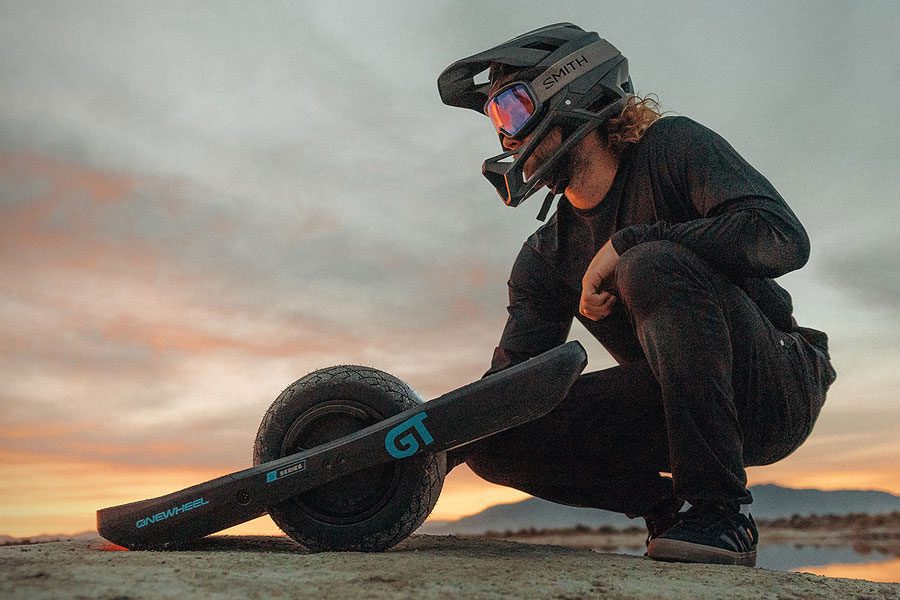 OneWheel GTS at Sunset. Available at Future Motion authorized OneWheel dealer, Riverbound Sports in Tempe, Arizona.
