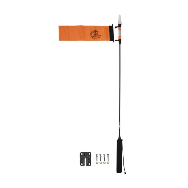 YakAttack Visipole II Orange kayak safety flag with mounting hardware. Available at Riverbound Sports in Tempe, Arizona.