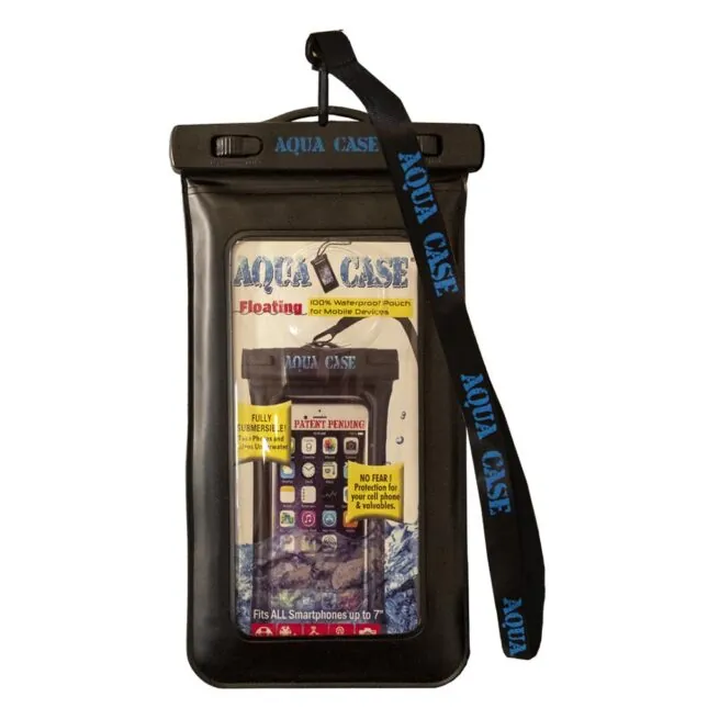 Waterproof floating phone pouch, Aqua Case, with strap.