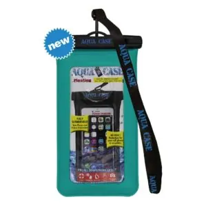 New aqua blue waterproof floating phone case.