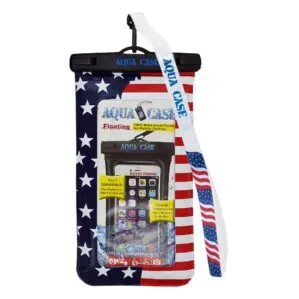 American flag waterproof floating smartphone pouch.