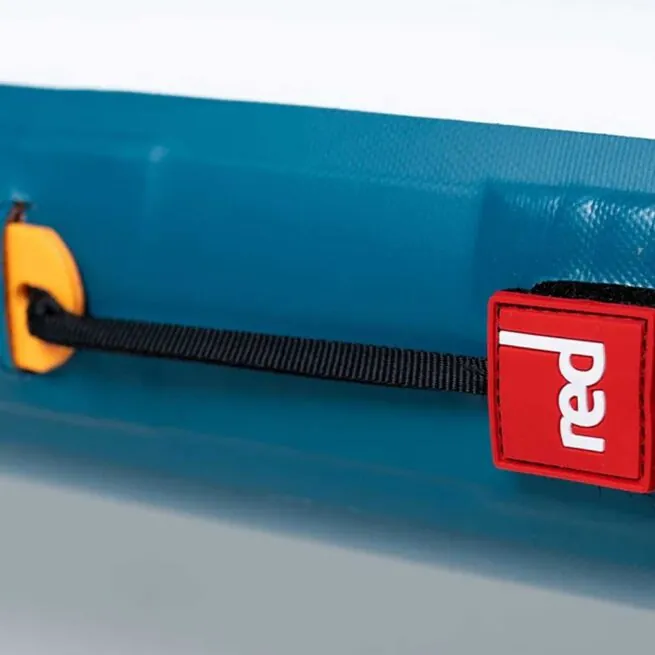 Red Paddle Co Sports inflatable with RSS Batten strap and red label detail.