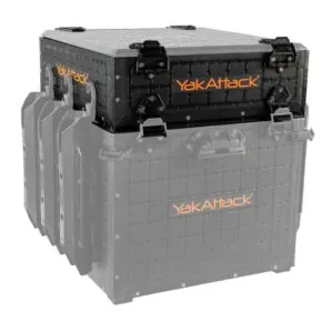 YakAttack rugged 16 x 16 ShortStak upgrade storage box stacked on the BlackPak. Available at Riverbound Sports in Tempe, Arizona.