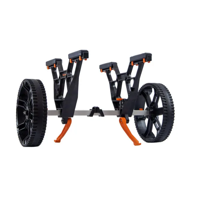 YakAttack TowNStow Bunkster All-terrain kayak cart with large wheels and sturdy frame. Available at Riverbound Sports in Tempe, Arizona.