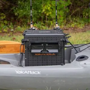 yakattack Tracpak Quick Release Base Mount on BlackPak Pro. Available at Riverbound Sports in Tempe, Arizona.
