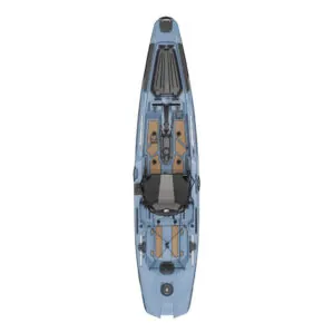 Bonafide P127 pedal drive fishing kayak in steel blue color. Available at Riverbound Sports in Tempe, Arizona.