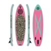 The SOLlynx pink SOL paddleboards, one with leopard print design. Available at Riverbound Sports.