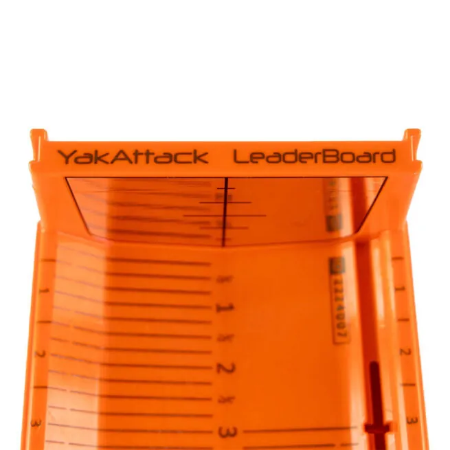 YakAttack LeaderBoard orange measuring board close-up