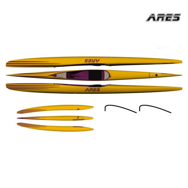 Yellow and purple Kai Wa'a Ares multi view image at Riverbound Sports.