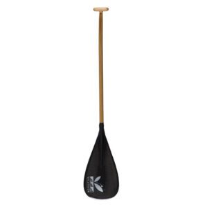 Kialoa Nehu hybrid Outrigger paddle with a black blade. Available at Riverbound Sports.