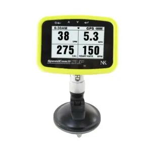 NK SpeedCoach Suction Cup Mount with yellow speedcoach. Available at Riverbound Sports.