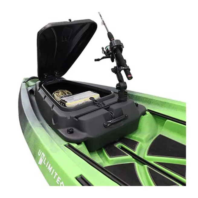 Green NuCanoe Kayak with #2400 GearPod storage for Kayaks at Riverbound Sports.