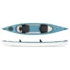 Slate blue tandem kayak by Hurricane Kayak'sside and top image at Riverbound Sports